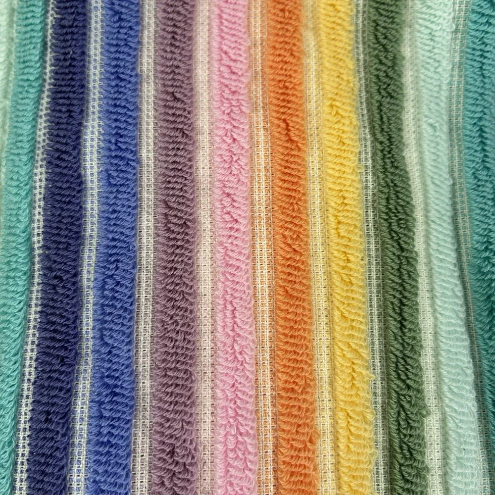 Rachel Zoe Set Of 2 Viral Rainbow Stripe Beach Towels 100% COTTON NWT Retro Boho